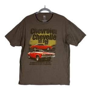 Chevrolet Chevelle SS 396 1969 Shirt Mens Large Brown Graphic Tee GM Official